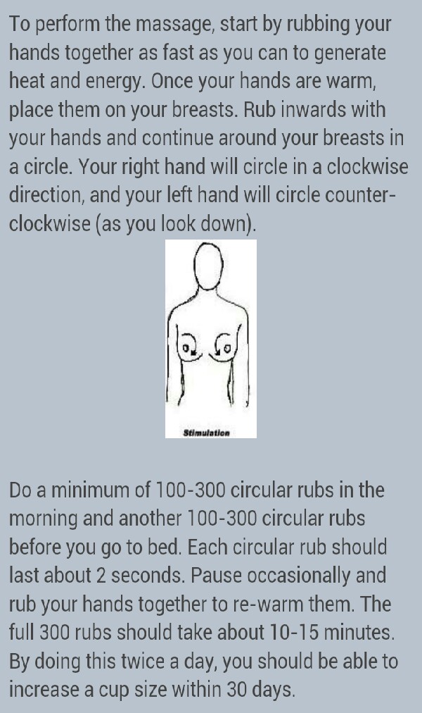 How to increase a cup size in 30 days breast massage