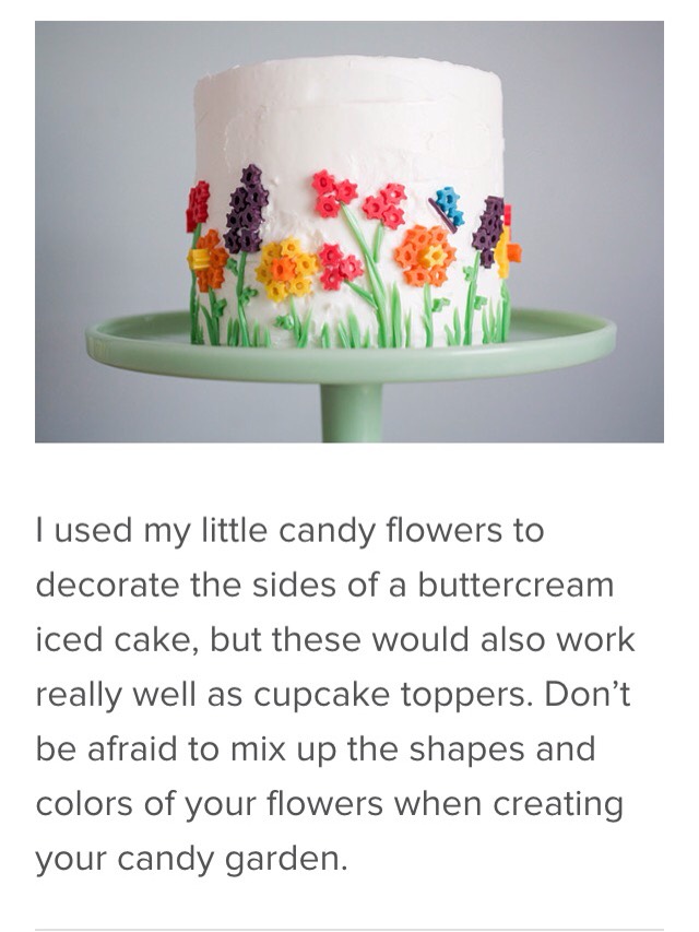 TWIZZLER FLOWER TOPPERS FOR THE PERFECT SPRING CAKE