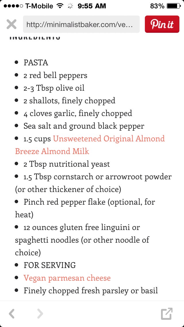 💜Vegan Red Pepper Pasta💙 