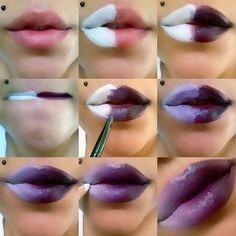Beautiful Ombre' Lips Tutorial😘🙌👄💋 & Some Eyeshadows👌