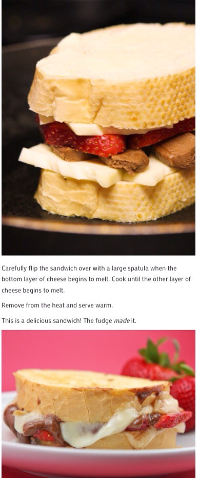 Fudgy strawberry brie grilled cheese sandwiches 
