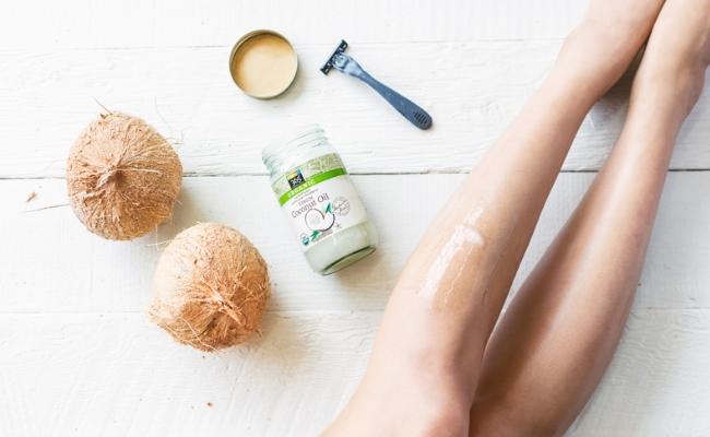 Shave gel! Conventional shaving cream is an expensive cocktail of chemicals that you don't need to get a nice clean shave.. Coconut oil, on the other hand, is inexpensive, naturally antimicrobial, and smells divine. Plus, its skin-soothing properties will leave your legs looking hydrated, not greasy