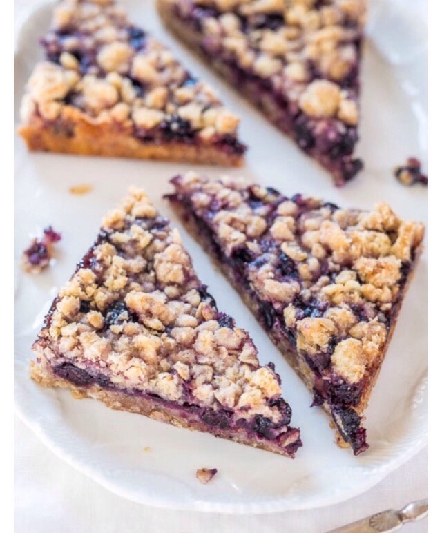 Blueberry Oatmeal Crumble Bars
