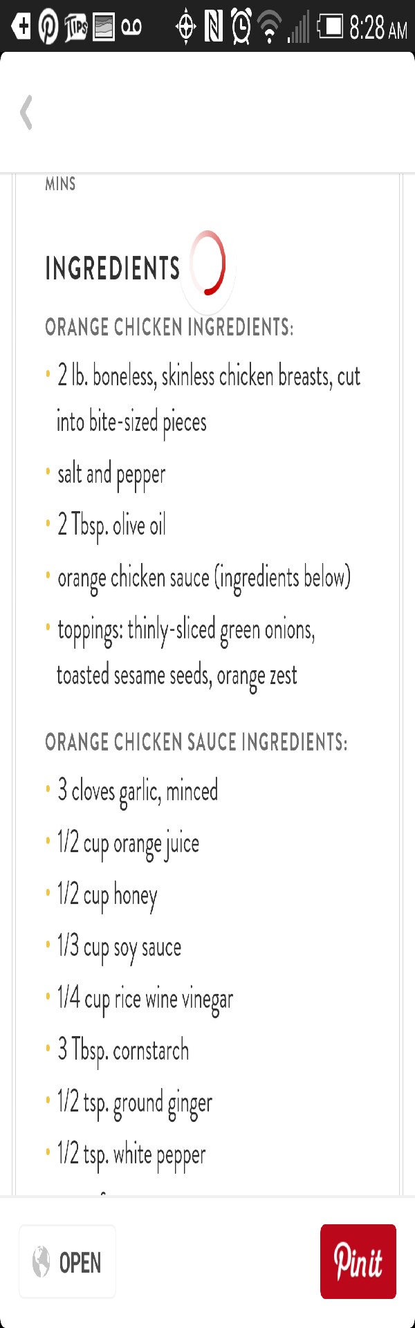 🌟Skinny orange chicken🌟