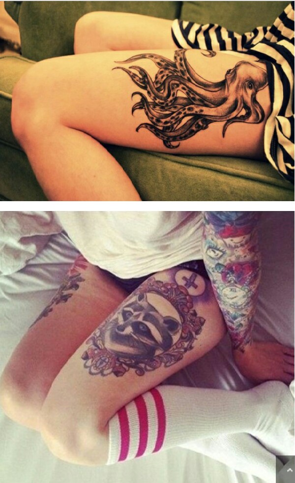 Sexy Thigh Tattoos And Designs For Women! 