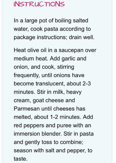 Roasted Red Pepper Alfredo
