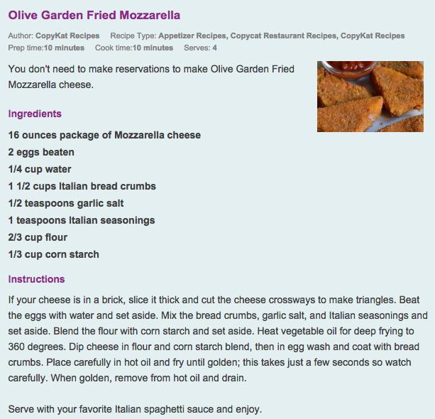 Olive Garden Fried Mozarella - Copy Cat Recipe #TipIt