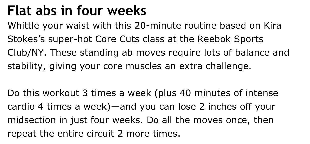 Whittle Your Middle In 4 Weeks With These Core Workout 4 Moves. 😘