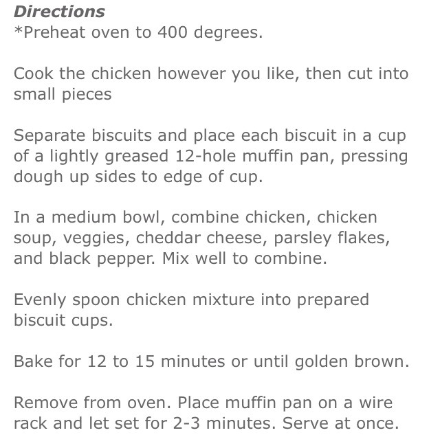 Chicken Pot Pie Biscuits 