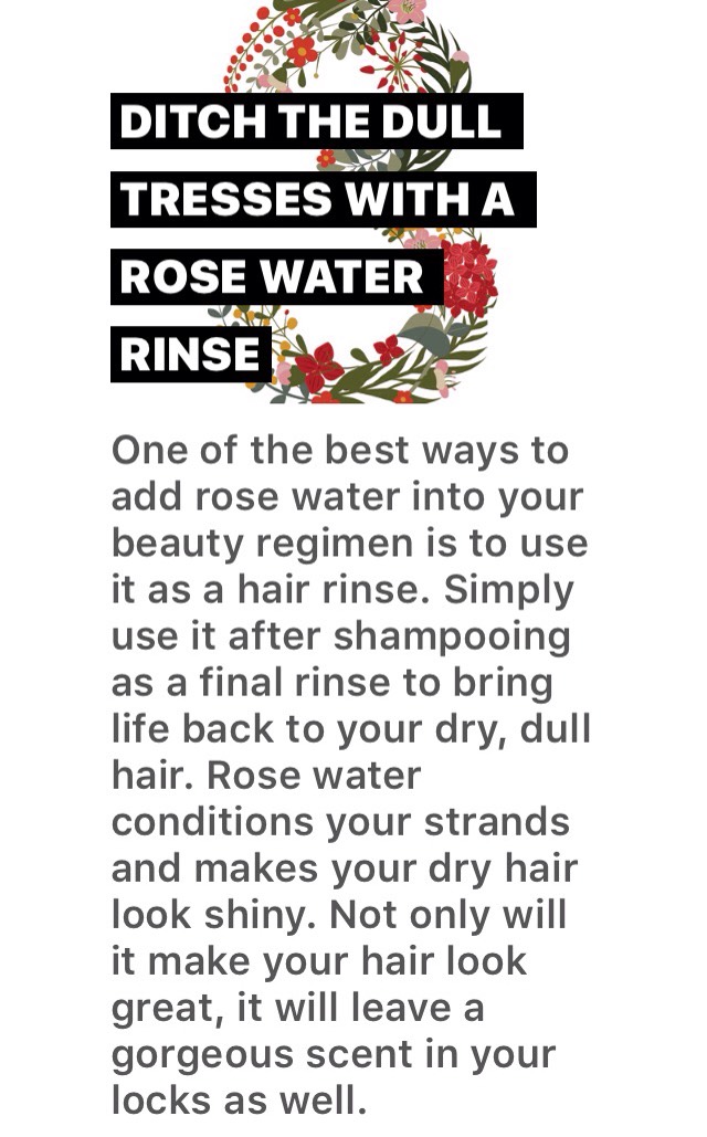 BENEFITS OF ROSE WATER 