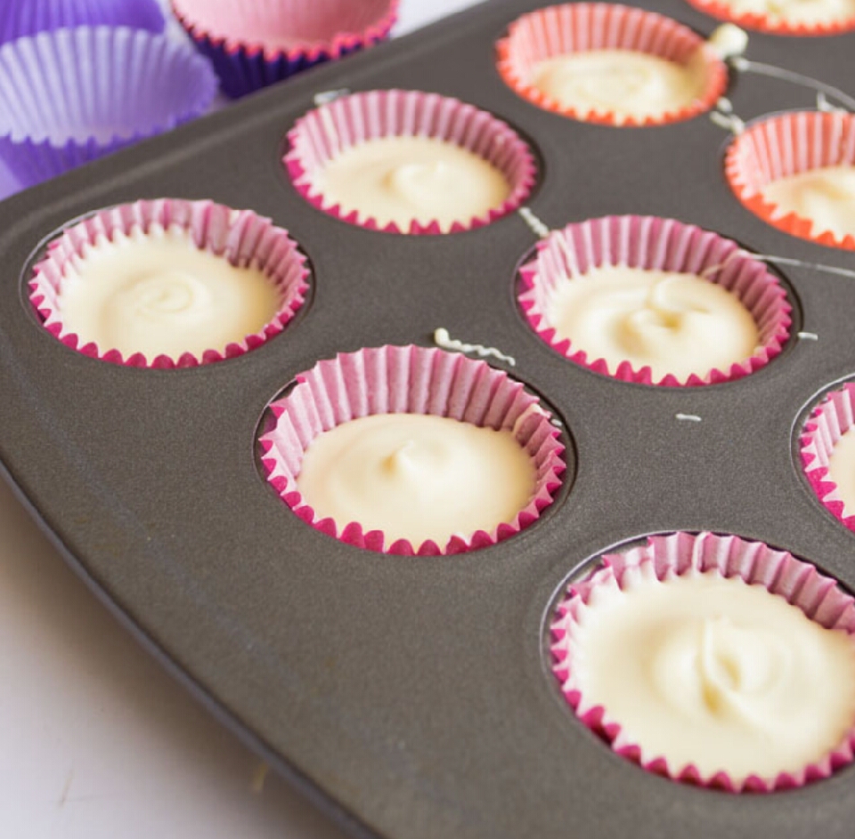 White Chocolate Cake Batter Cups!!!