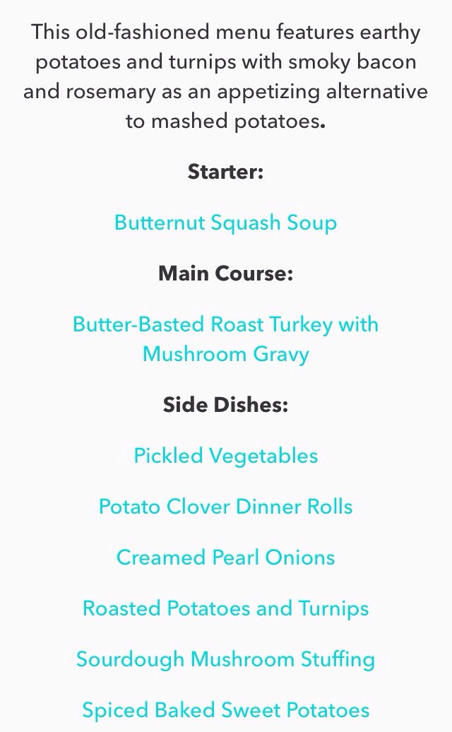 Thanksgiving Menu Plans #friendsgiving