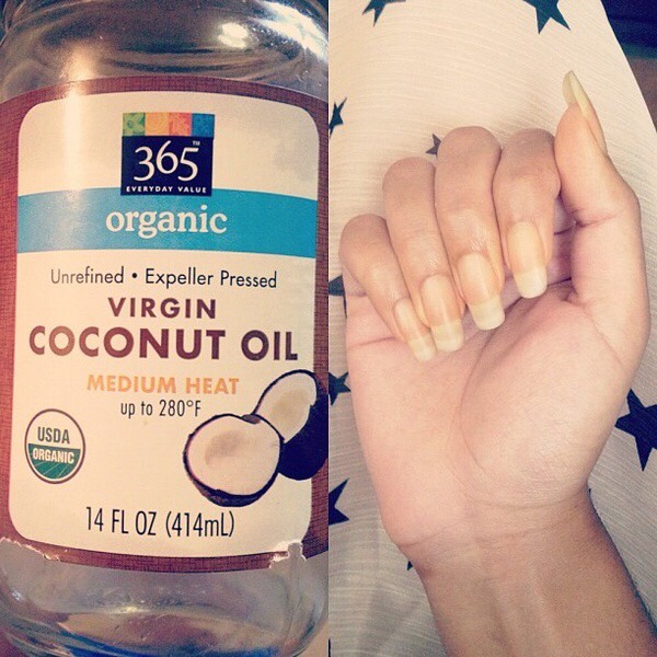 8. Cuticle Treatment. Coconut oil does wonders for your nails! Massage your finger nails and toe nails with it as often as you like to help keep rugged cuticles tame. The anti-fungal properties of coconut oil are also helpful for keeping toes clear of fungal infections.