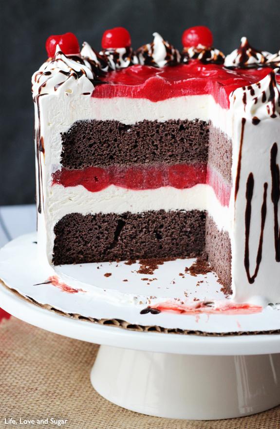 Black Forest Ice Cream Cake 