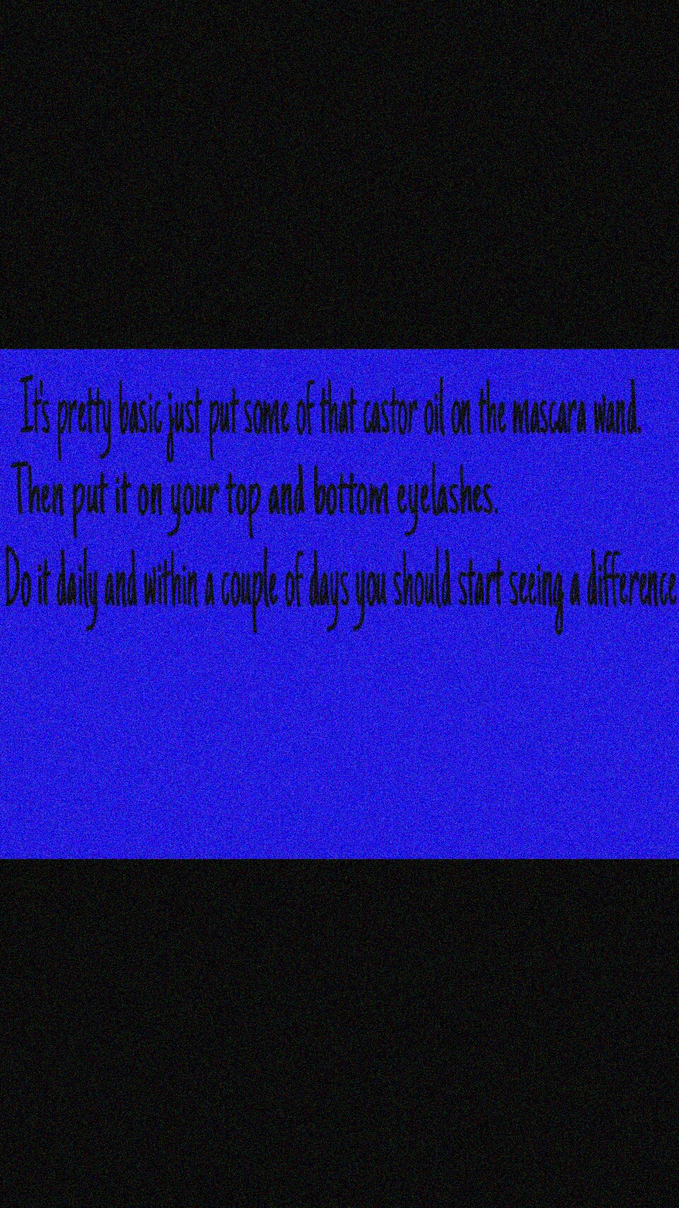 If you would prefer to do it in the morning while you're awake that works. If you'd rather put it on at night that works too.
