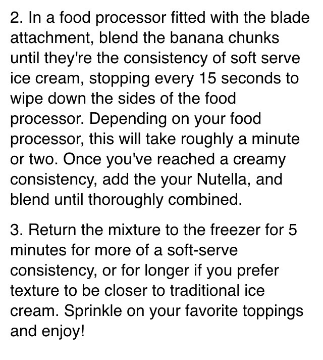 " Easy Two-Ingredient Nutella Soft Serve"