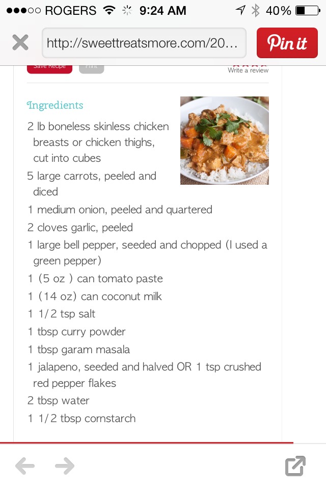 Slow Cooker Coconut Curry Chicken