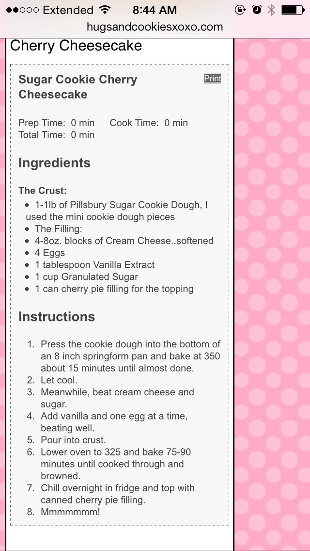 Sugar Cookie Cherry Cheesecake