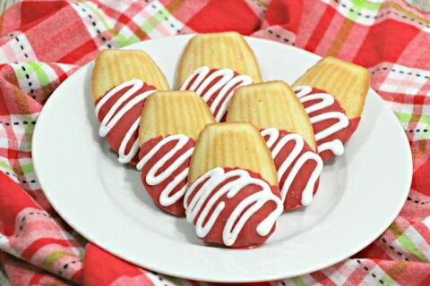 Chocolate covered Madeline cookies