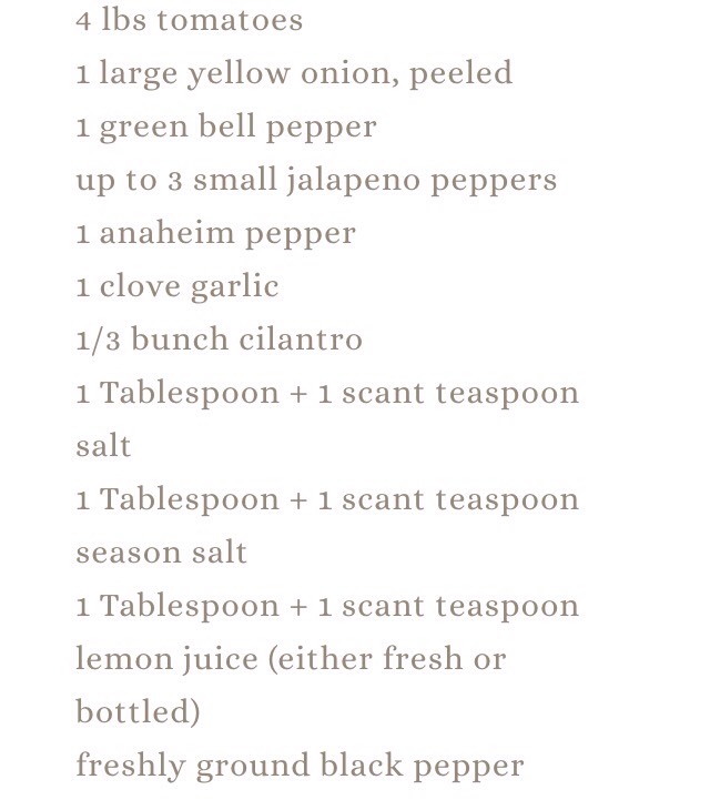 Fresh Salsa Recipe