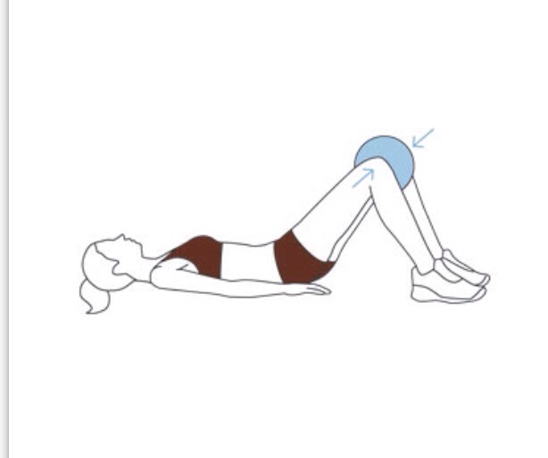 Inner thigh press with rubber ball! 