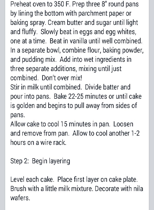 Banana Pudding Cake! ♥