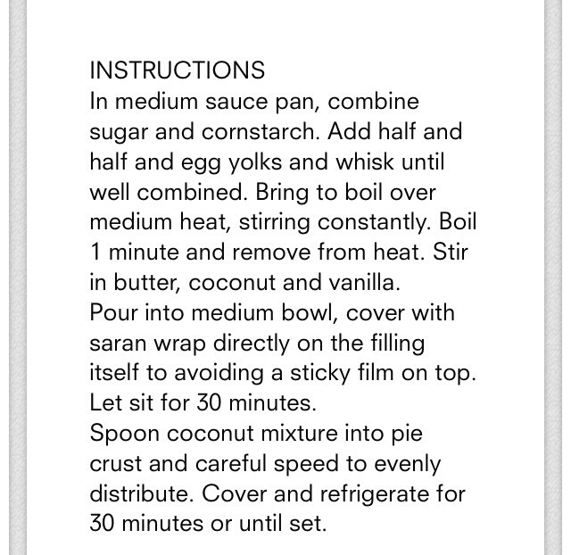 Coconut Cream Pie 