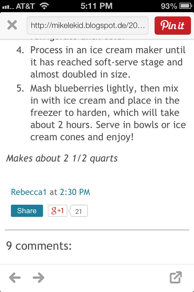 Blueberry Cheesecake Ice Cream