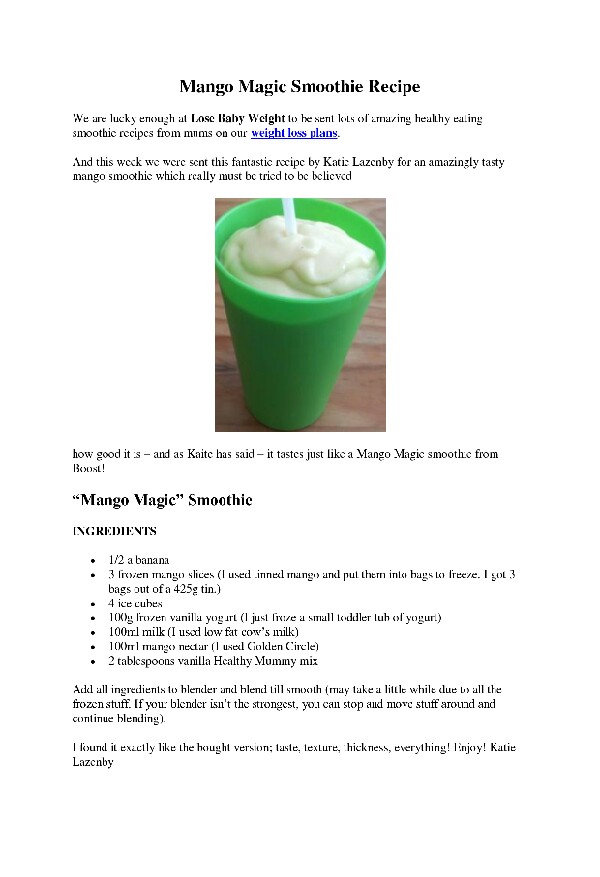 Diet smoothie recipes!!