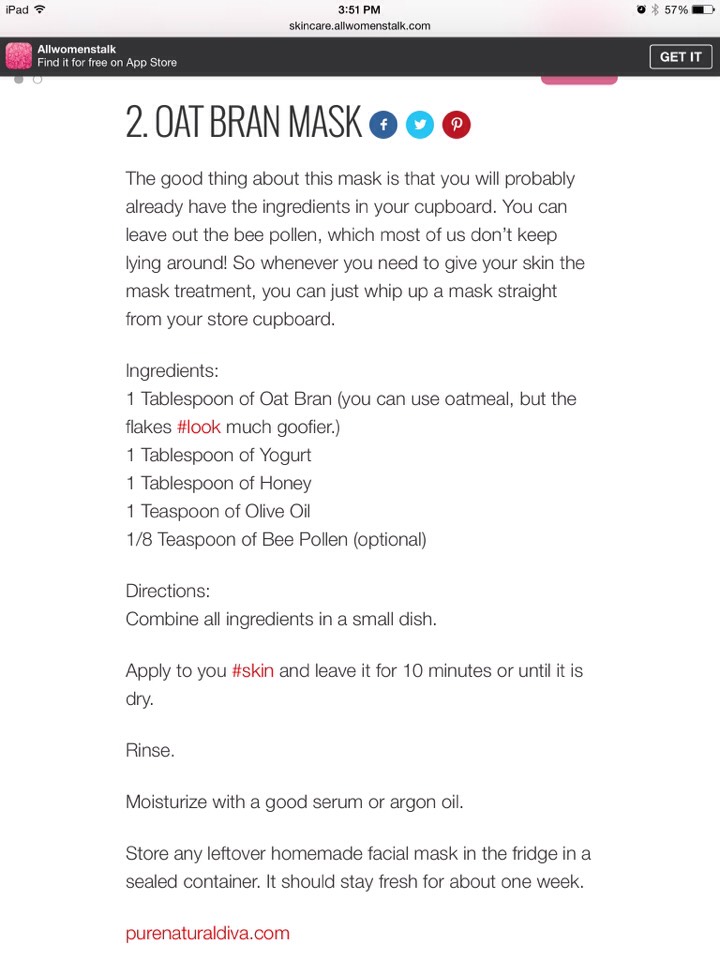 Facial Mask For Dry Skin 👌❤️👍#tipit