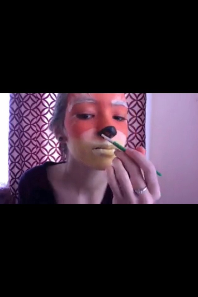 Paint tip of nose black