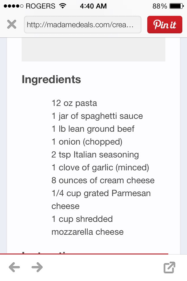 Cream Cheese Pasta Bake!