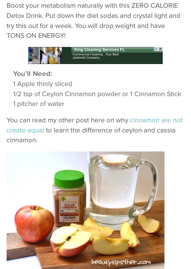 How to Make Detox Apple Cinnamon Metabolism Water – Zero Calorie Detox Drink
