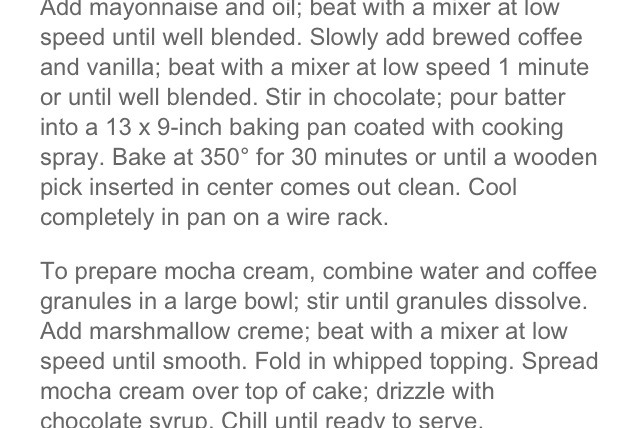 One Bowl Chocolate Mocha Cake
