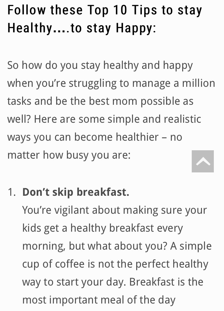 ✨Top 10 Health Tips For Busy Moms✨