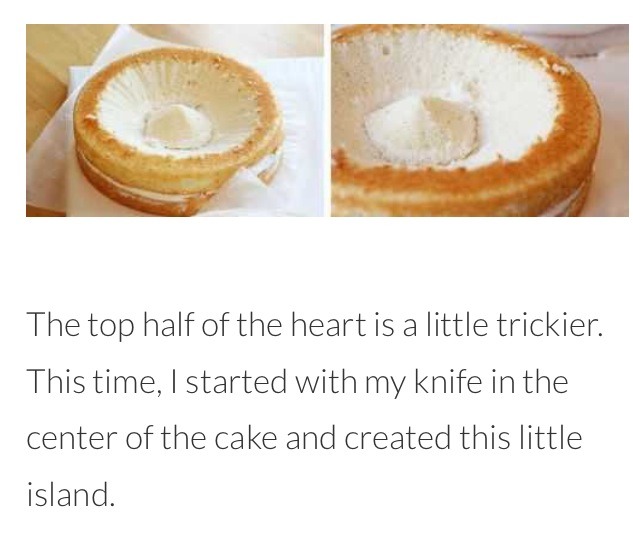 Surprise Heart Cake Tutorial. Includes Recipes For White Cake, Red Velvet Cake And White Frosting.