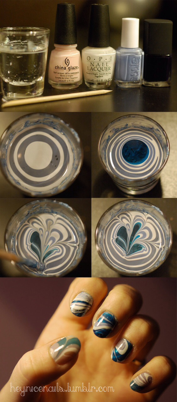 Cutest Marbling Nail Tutorial πππ―