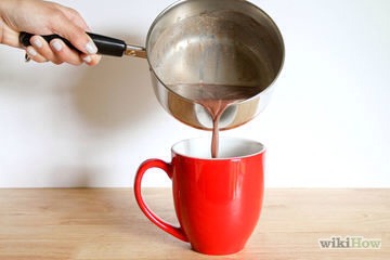 Turn off the stove. Carefully pour the mixture into a cup or mug.

You're done! You can add anything into the hot chocolate, such as marshmallows, whipped cream, cinnamon, etc. Enjoy your sweet hazelnut treat!