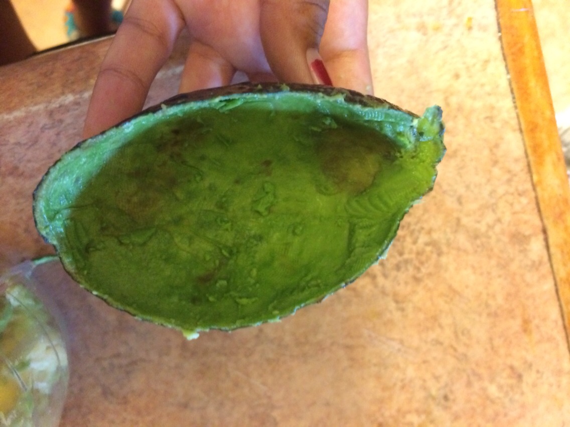 Use just the half avocado