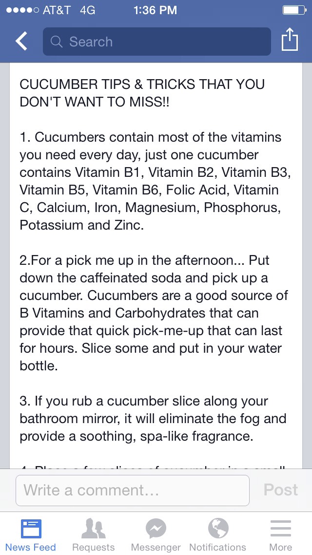 Crazy Cucumber Uses