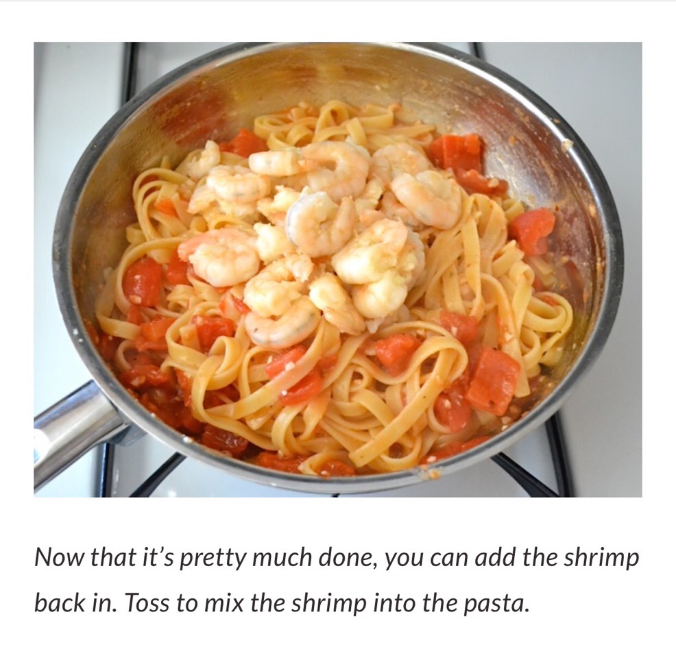 Spicy Shrimp Tomato Pasta 