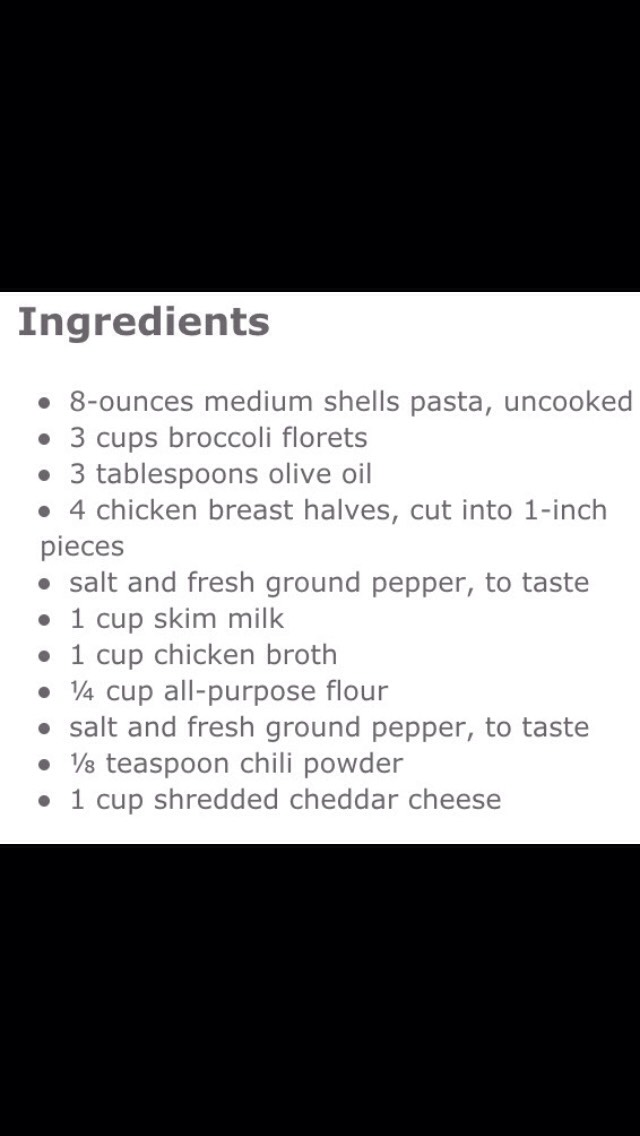 Chicken and Broccoli Cheesy Shells!