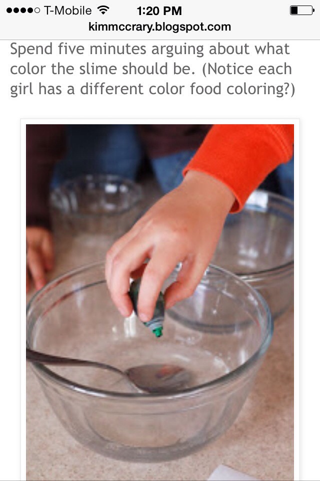 Homemade Slime, Great For Birthday Treats At School