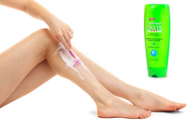 Use conditioner as shaving cream!