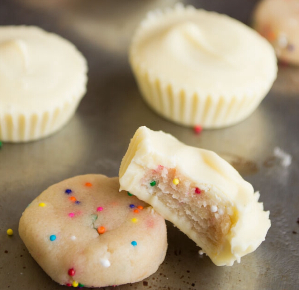 White Chocolate Cake Batter Cups!!!