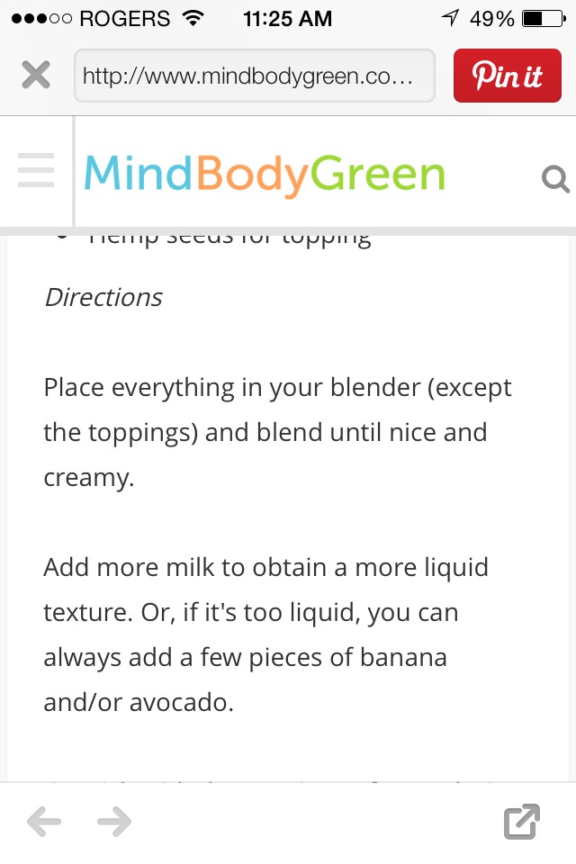 Chocolate Breakfast Smoothie!