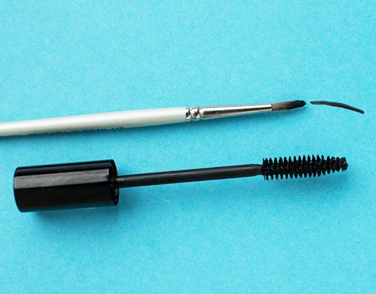 9. Make your mascara do double-duty as a gel eyeliner. Swipe an eyeliner brush over your mascara wand, and then use the formula on your liner brush to trace your upper (and lower, if you so desire) lash lines for a gel liner finish.