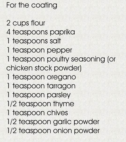 KFC fried chicken secret recipe