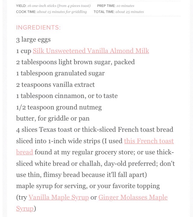 CINNAMON SUGAR FRENCH TOAST STICKS! Yummy! 😋 
