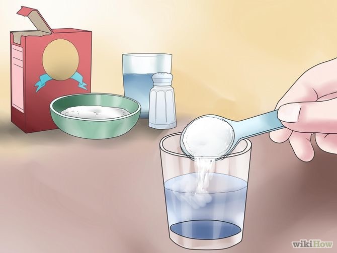 Gargling salt water